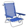 Silla de Playa Plegable Baja Azul