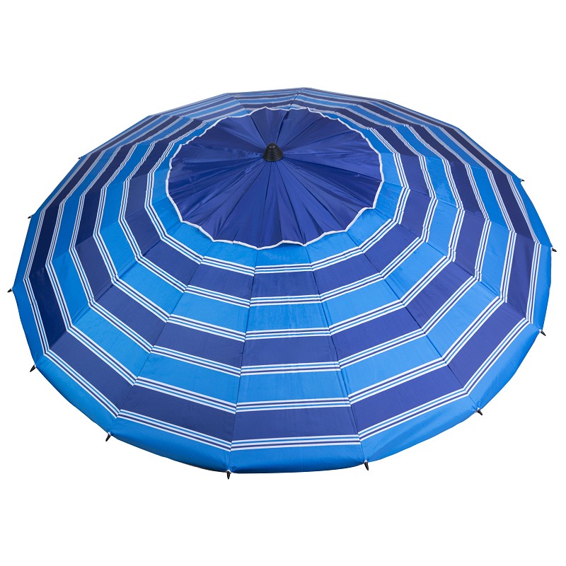 Sombrilla Antiviento Multirayas para Playa, Piscina y Jardín