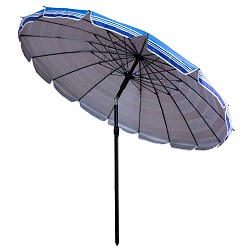 Sombrilla Antiviento Multirayas para Playa, Piscina y Jardín