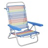 Silla de Playa Plegable Baja Rayas Colores