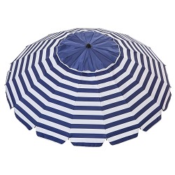 Sombrilla Antiviento Rayas finas para Playa, Piscina y Jardín