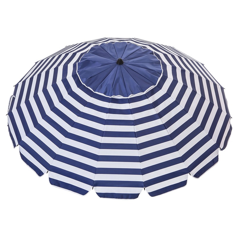 Sombrilla Antiviento Rayas finas para Playa, Piscina y Jardín