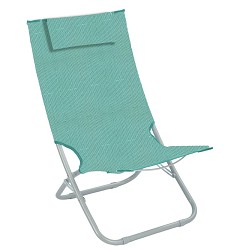 Silla Playa Plegable con Cojín 87x48x73 cm. Aguamarina