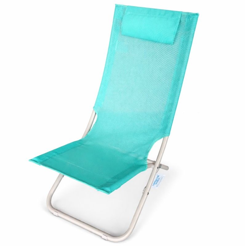 Silla Playa Plegable con Cojín 80x48x67 cm. Aguamarina