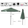 Sombrilla para Jardín y Terraza 3 Metros Diametro Verde