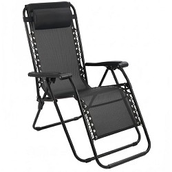 Silla Hamaca para Exterior Gravity 161x62x107 cm. Negro