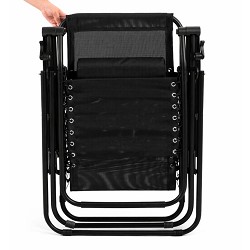 Silla Hamaca para Exterior Gravity 161x62x107 cm. Negro