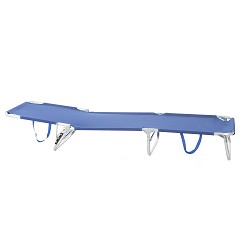 Hamaca Evy Aluminio Azul para Playa, Piscina y Camping 188x58x24 cm.