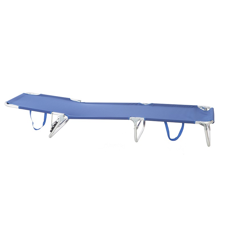 Hamaca Evy Aluminio Azul para Playa, Piscina y Camping 188x58x24 cm.