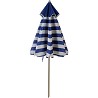 Sombrilla Playa con Airvent Oxford-Solar Rayas Azules