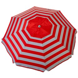 Sombrilla Playa con Airvent Oxford-Solar Rayas Rojas