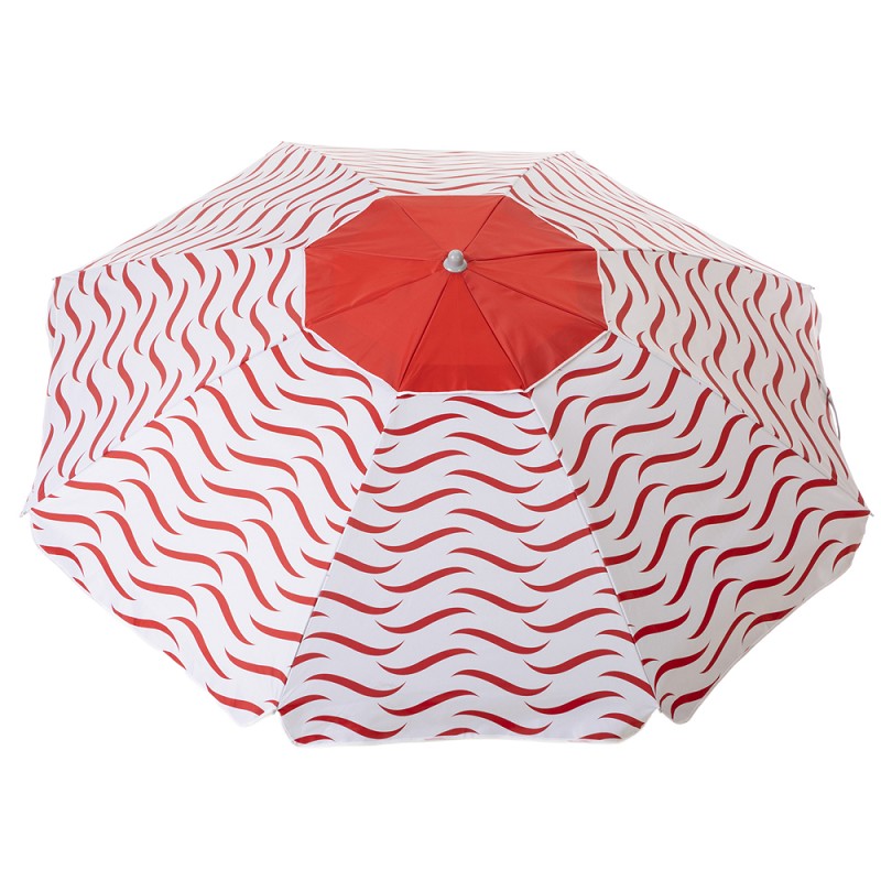 Sombrilla Playa con Airvent Oxford-Solar Olas Rojas