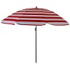 Sombrilla Playa con Airvent Oxford-Solar Rayas Rojas
