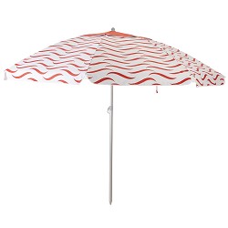 Sombrilla Playa con Airvent Oxford-Solar Olas Rojas