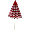Sombrilla Playa con Airvent Oxford-Solar Rayas Rojas