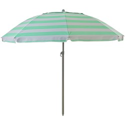 Sombrilla Playa con Airvent Oxford-Solar Rayas Aguamarina