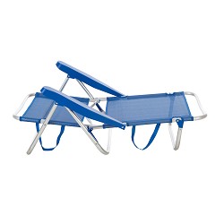 Silla de Playa Plegable Baja Azul