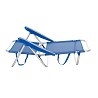 Silla de Playa Plegable Baja Azul