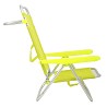 Silla de Playa Plegable Baja Amarillo