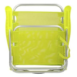 Silla de Playa Plegable Baja Amarillo