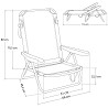 Silla de Playa Plegable Baja Naranja