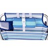 Silla Playa Bolsillo-Mochila Rayas Azul 5 posiciones