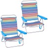 Pack 2 Sillas de Playa Bajas Plegables Rayas Colores