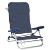 Silla de Playa Baja 5 posiciones Aluminio Azul Brillo