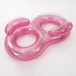 Colchoneta Ocho Doble 188x117 cm.  Rosa Glitter