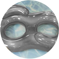 Colchoneta Ocho Doble 188x117 cm. Plata Glitter