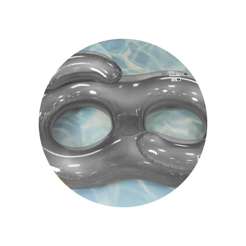 Colchoneta Ocho Doble 188x117 cm. Plata Glitter