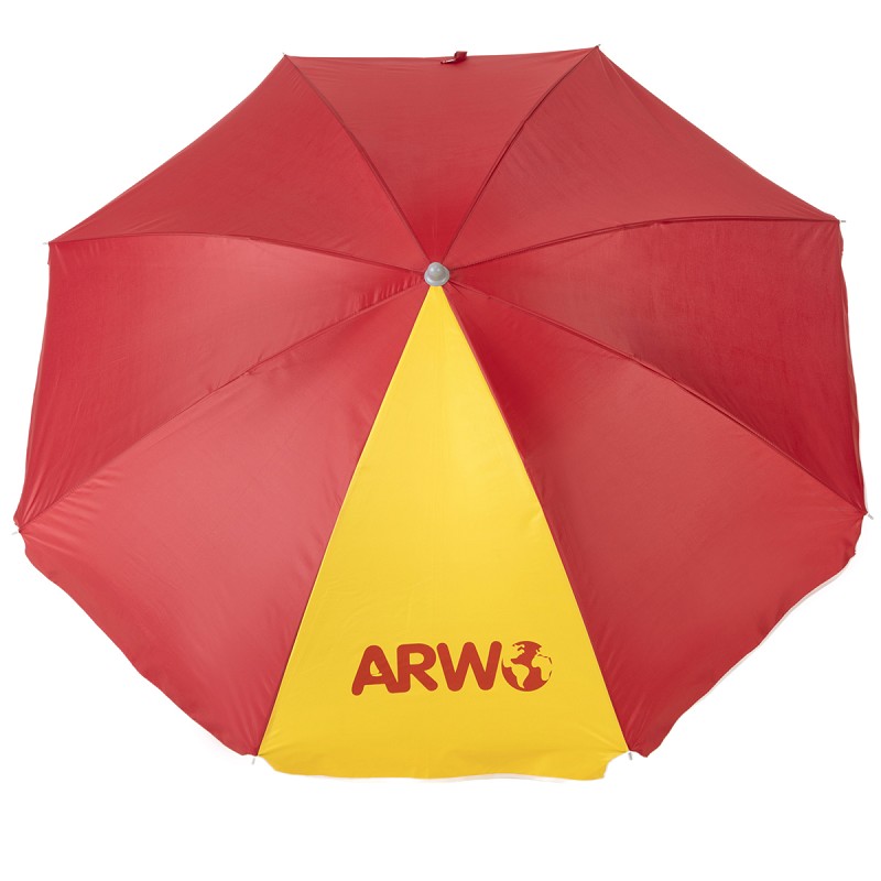 Sombrilla de Playa Nylon-Solar UV 50+ Roja-Amarilla
