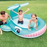 Piscina Hinchable Ballena con Aspersor 201 x 196 x 91 cm.