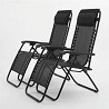 Pack 2 Sillas Hamacas para Exterior Gravity Chair Negro