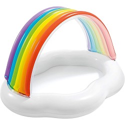 Piscina para Bebé Toldo Arcoiris 142 x 119 x 84 cm.