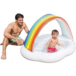 Piscina para Bebé Toldo Arcoiris 142 x 119 x 84 cm.