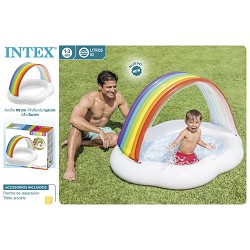 Piscina para Bebé Toldo Arcoiris 142 x 119 x 84 cm.
