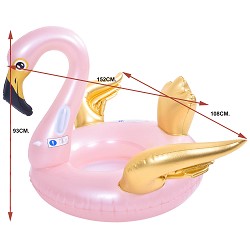 Flamenco Hinchable Rosa con Alas 152 cm.