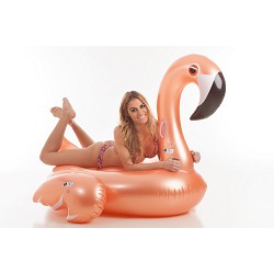 Flamenco Hinchable Gigante Oro 150 cm.