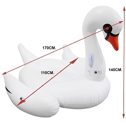 Cisne Hinchable Gigante Blanco 170 cm.