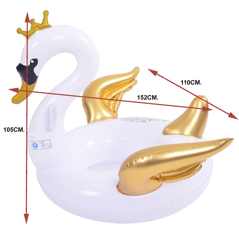 Cisne Hinchable Blanco 152 cm.