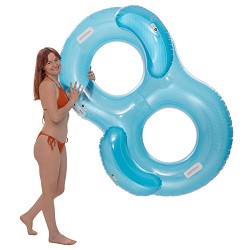 Colchoneta Ocho Doble Neon 188x117 cm. Azul
