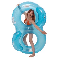 Colchoneta Ocho Doble Neon 188x117 cm. Azul