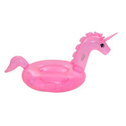 Unicornio Hinchable Gigante 180cm. con asas Rosa