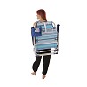 Silla Playa Bolsillo-Mochila Rayas Azul 5 posiciones