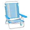 Silla de Playa Plegable Baja Rayas Verde