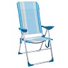 Silla Alta Plegable Evy Aluminio Rayas Verde