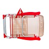 Silla Alta Plegable Evy Aluminio Crema-Rojo