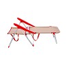 Silla Alta Plegable Evy Aluminio Crema-Rojo
