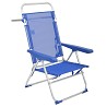 Silla Alta Plegable Aluminio Azul